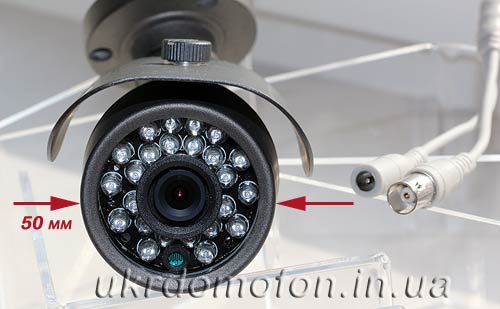 рисунок объектива камеры PoliceCam PC400 камера видеонаблюдения PoliceCam видит четко