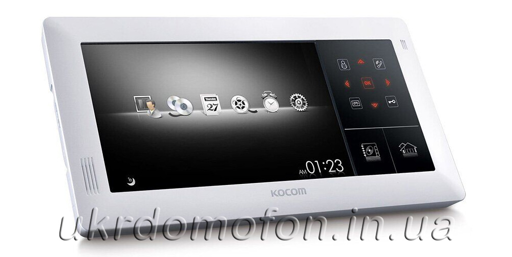 Внешний вид видеодомофона Kocom KVC-A510 в белом цвете Внешний вид видеодомофона Kocom KVC-A510 в белом цвете