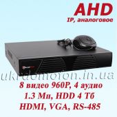 Видеорегистратор 8 каналов PoliceCam DVR-6608T AHD